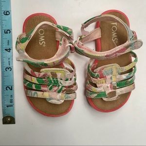Tom’s floral Velcro sandals